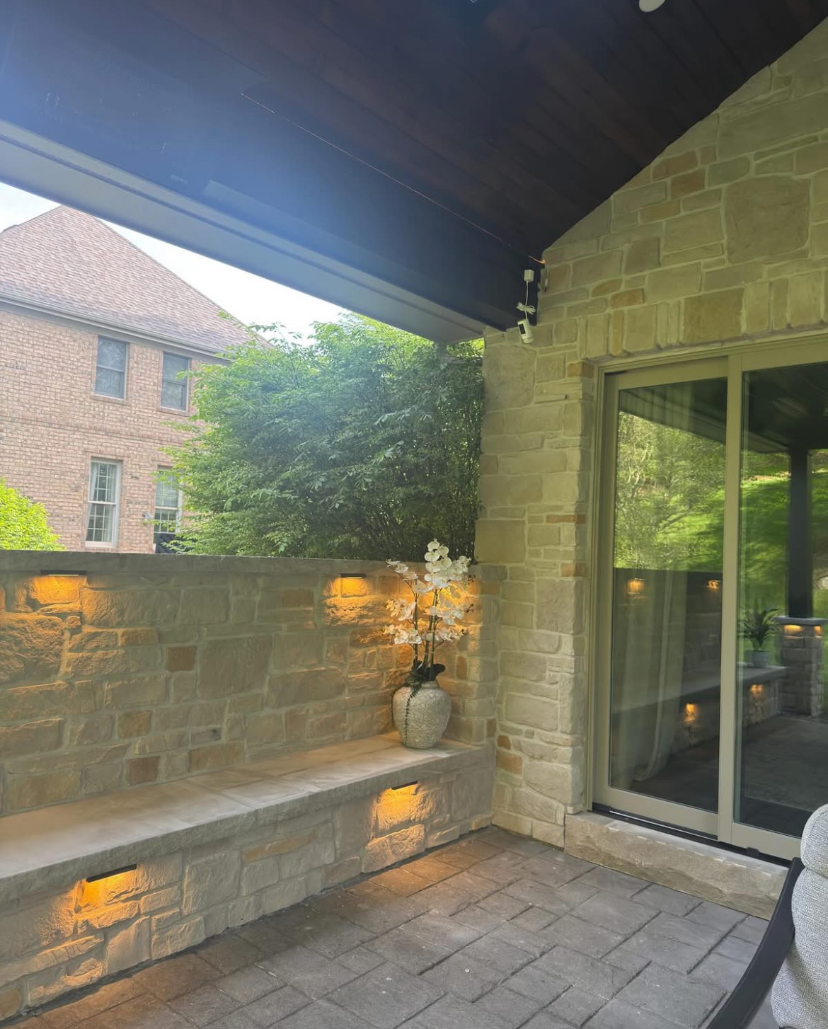Stone Installation on home