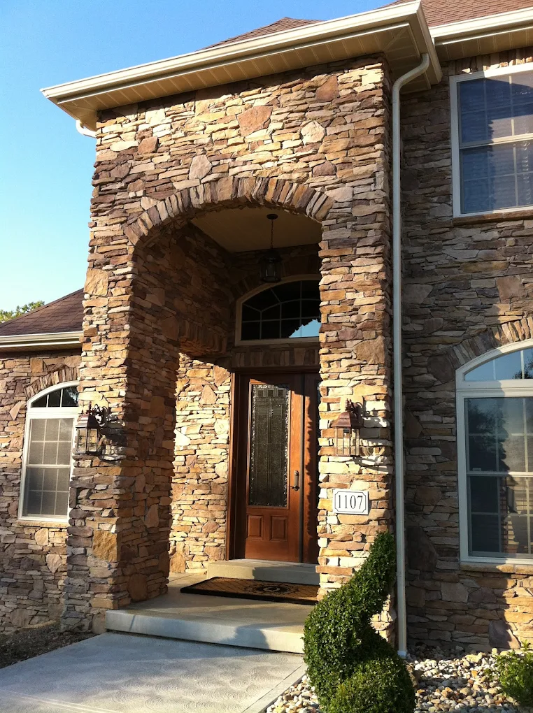 Image showcasing stone vener installation from aaa stone age