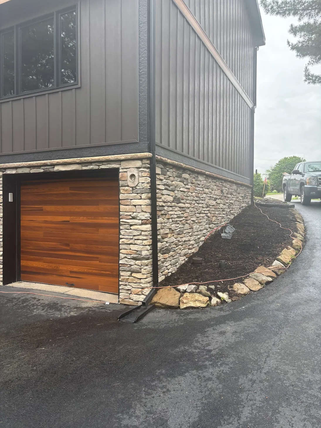 Garage Stone Veneer Installation Done By AAA Stone Age